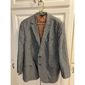 Max Davila Baroni‎ Blazer Sport Coat 46L Gray Mens Wool Mohair